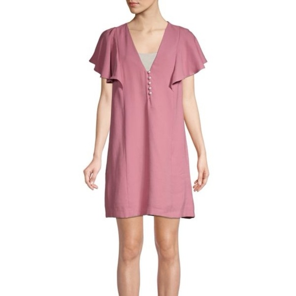 BCBGeneration Flutter-Sleeve Mini Shift Dress - Picture 1 of 11